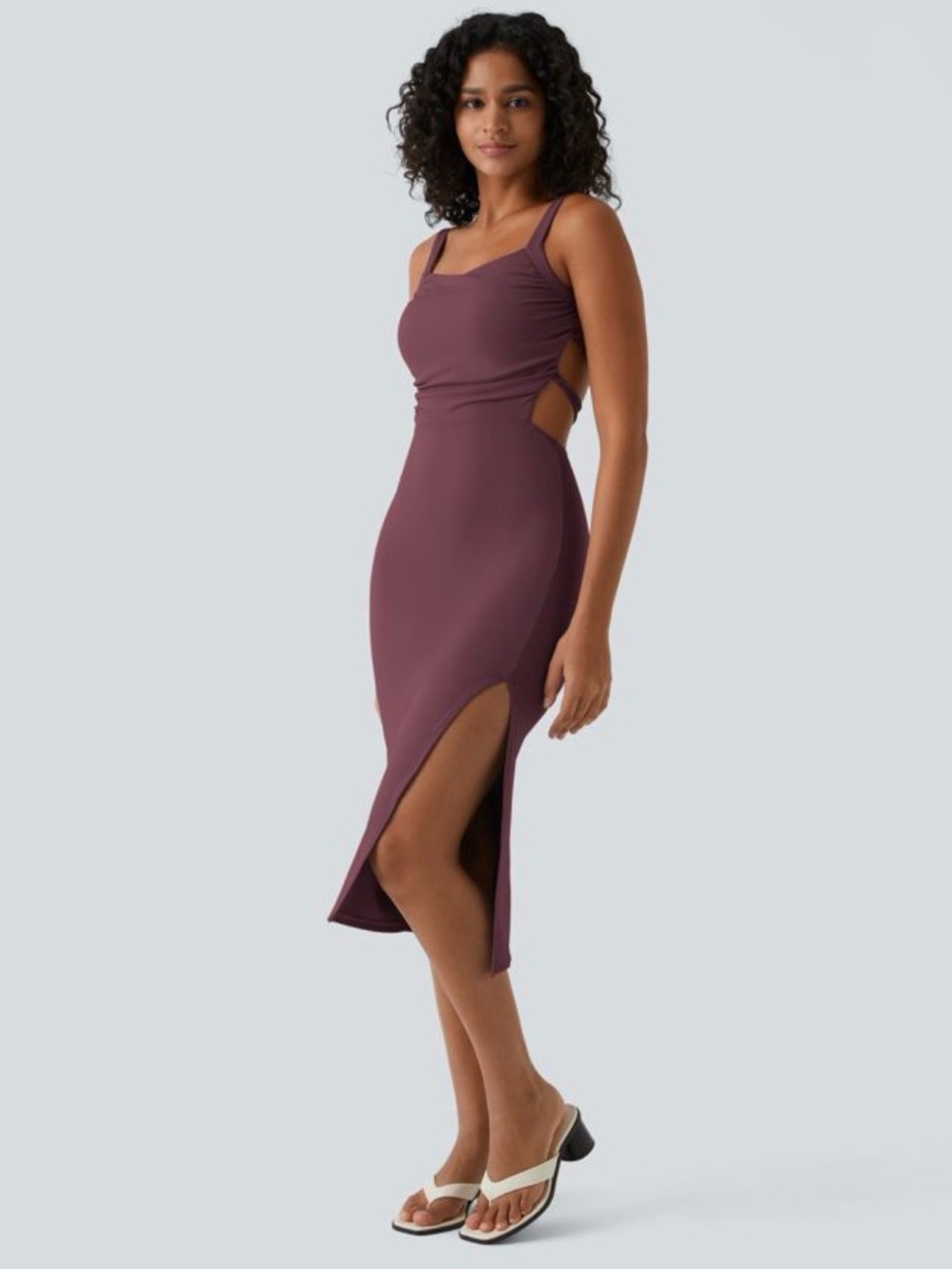 Halara Plum (Fig) Strappy Maxi Dress